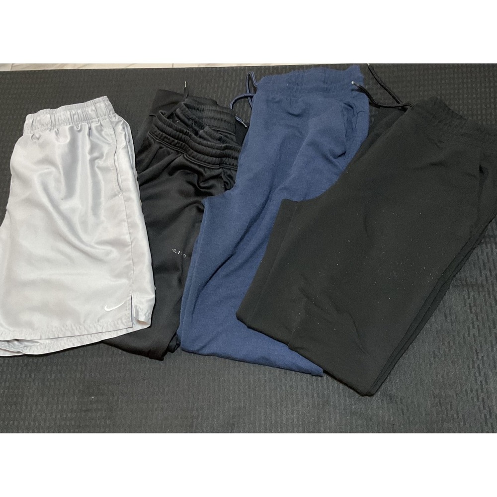 Mixed‎ Brands Fleece Sweatpants & Shorts Mens Medium Multicolor Nike Lot Of 4